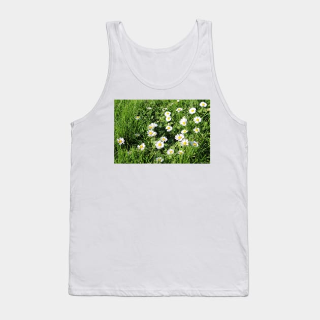 Lawn with Daisies Tank Top by pinkal